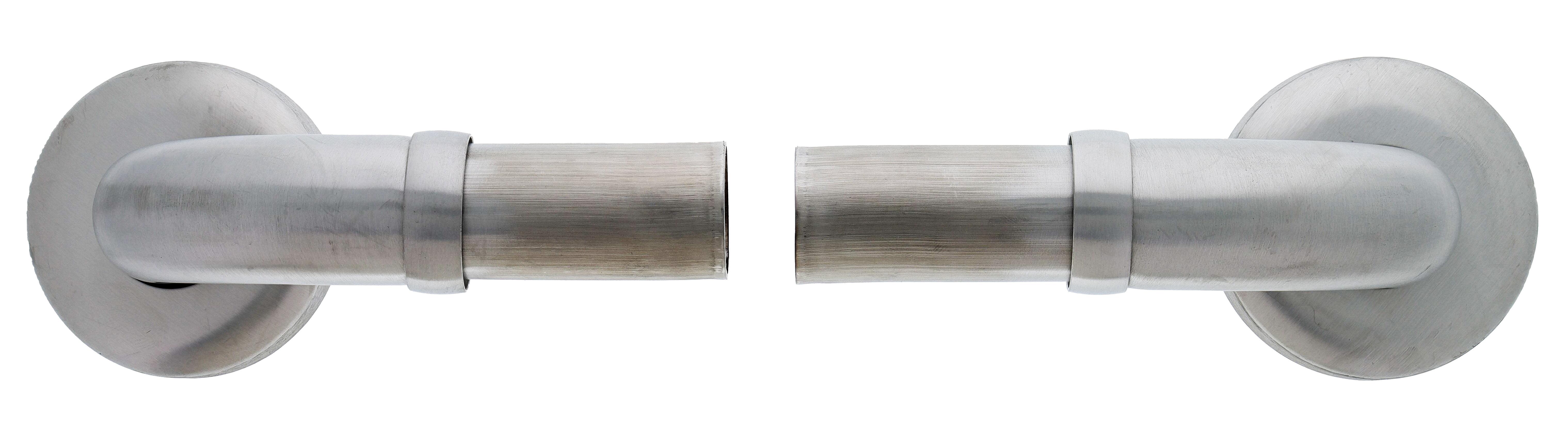 Modular Grab Rails Elbow pair, Standard elbow ends, Concealed Fixing Brushed Stainless Steel