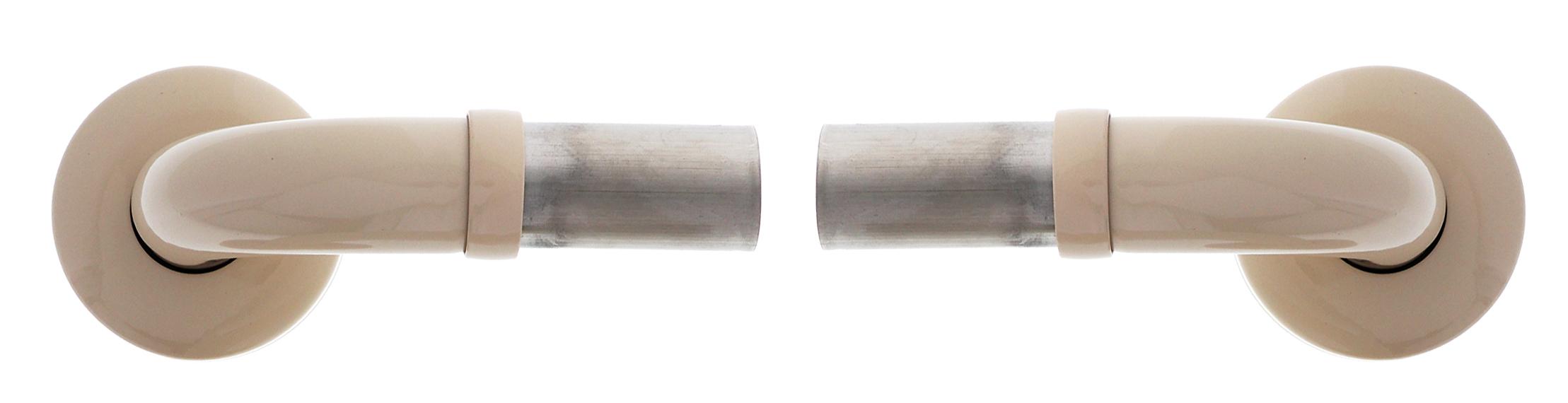 Modular Grab Rails Elbow pair, Standard elbow ends, Concealed Fixing Almond Ivory