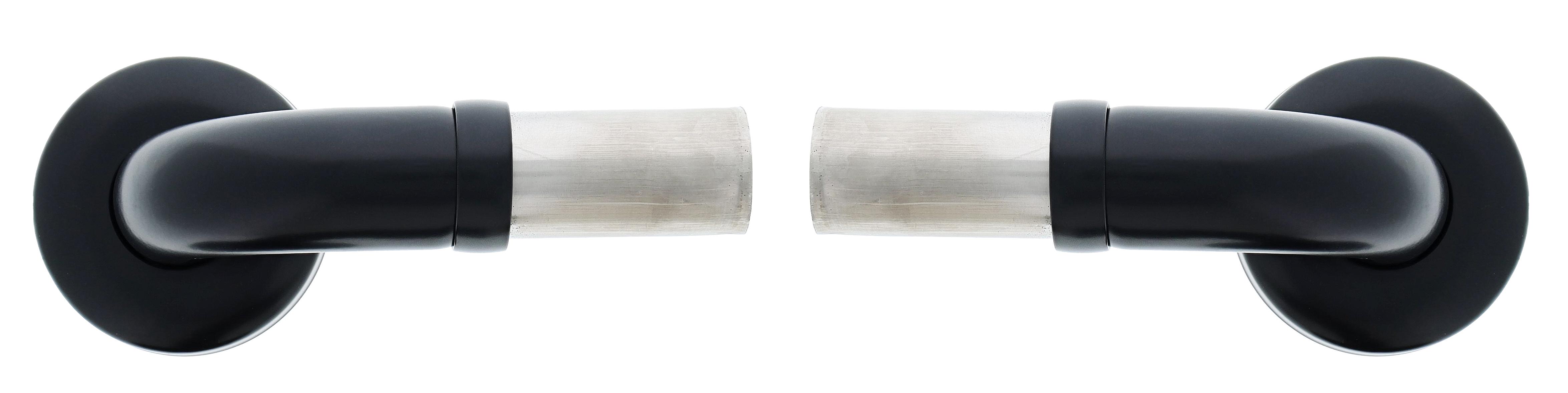 Modular Grab Rails Elbow pair, Standard elbow ends, Concealed Fixing Matte Black