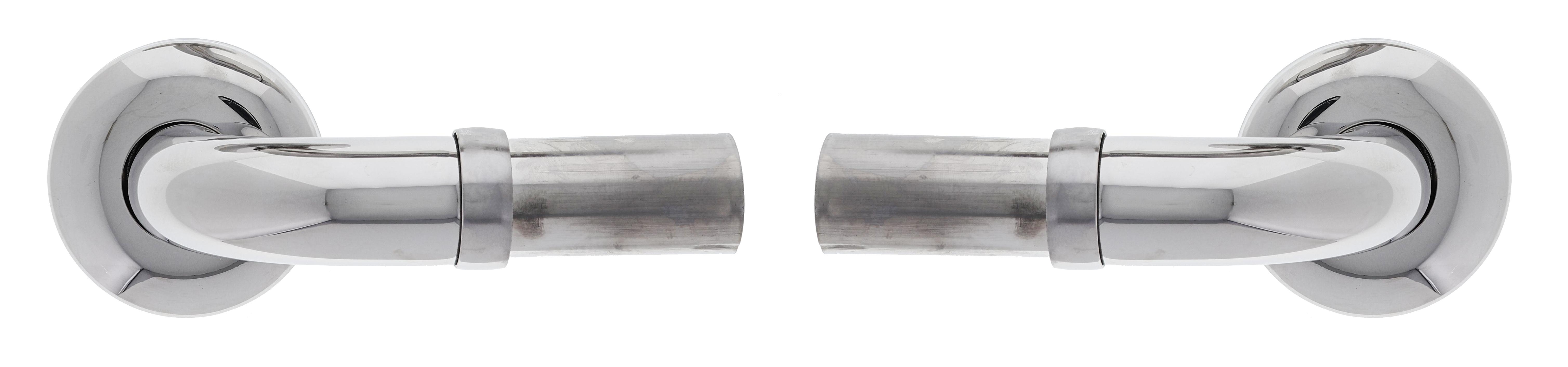 Modular Grab Rails Elbow pair, Standard elbow ends, Concealed Fixing Polished Stainless Steel