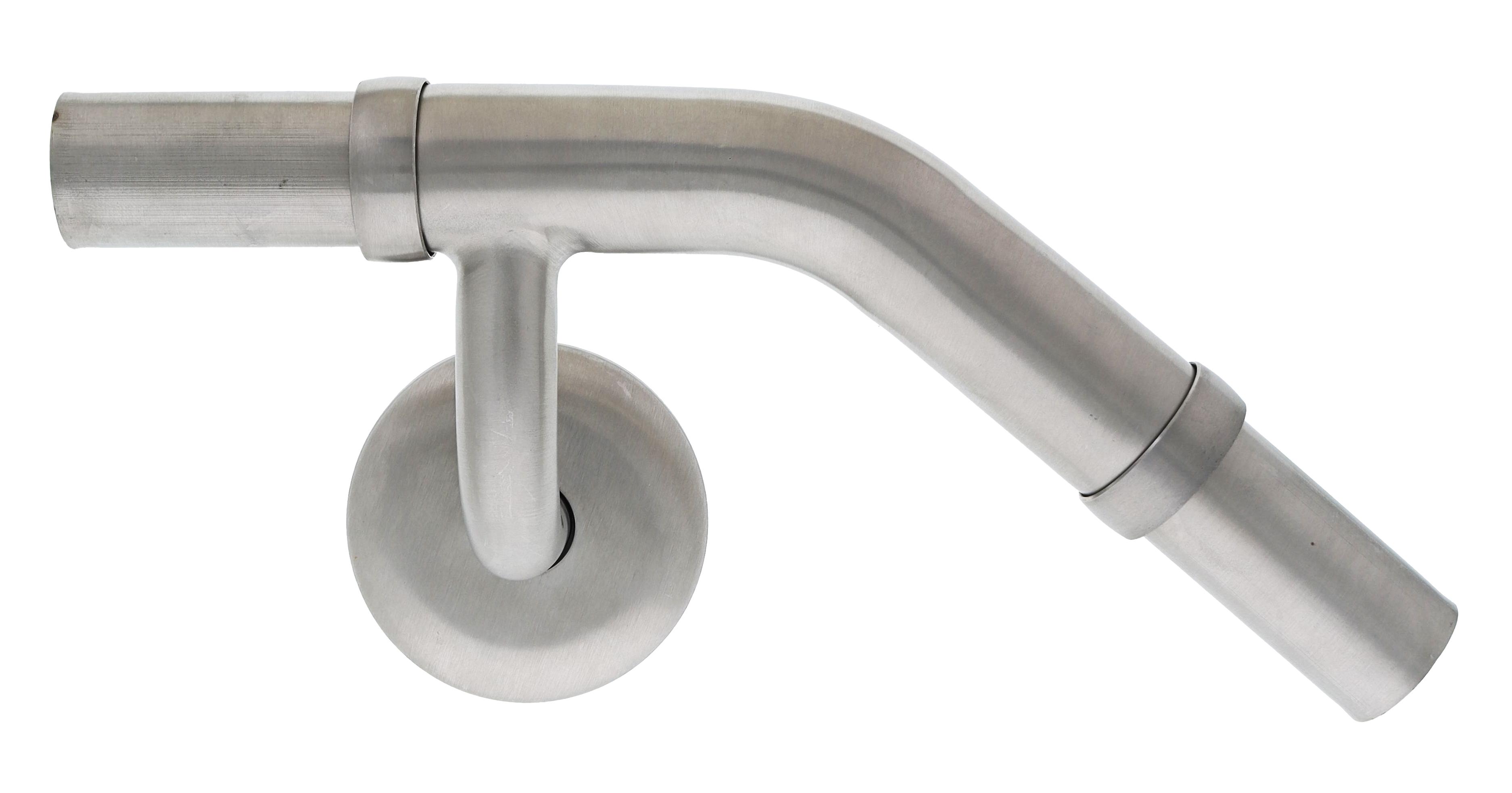 Modular Grab Rails Elbow, Elbow 40 degree rh, diagonally points down, Concealed Fixing Brushed Stainless Steel