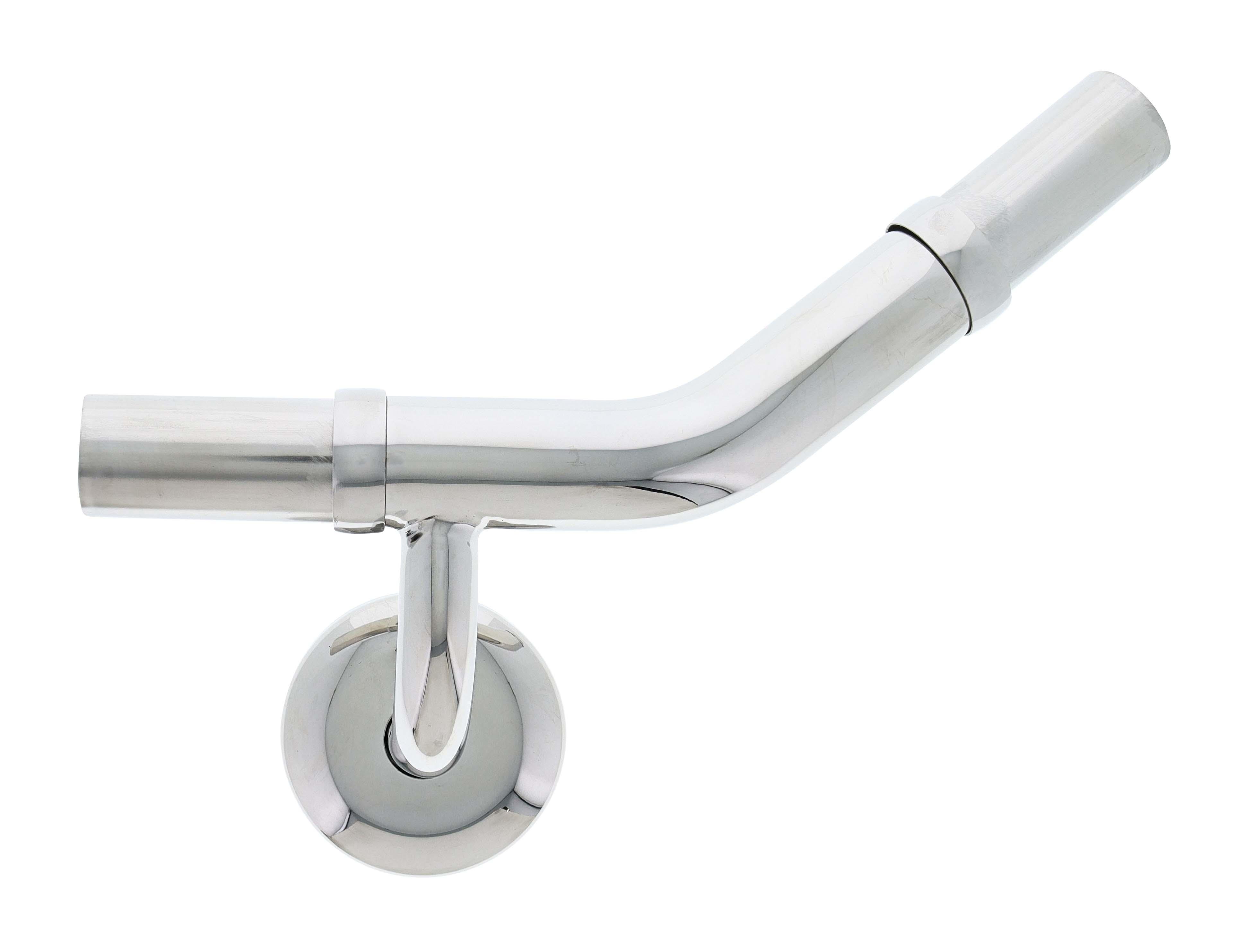 Modular Grab Rails Elbow, Elbow 40 degree rh, Concealed Fixing Polished Stainless Steel
