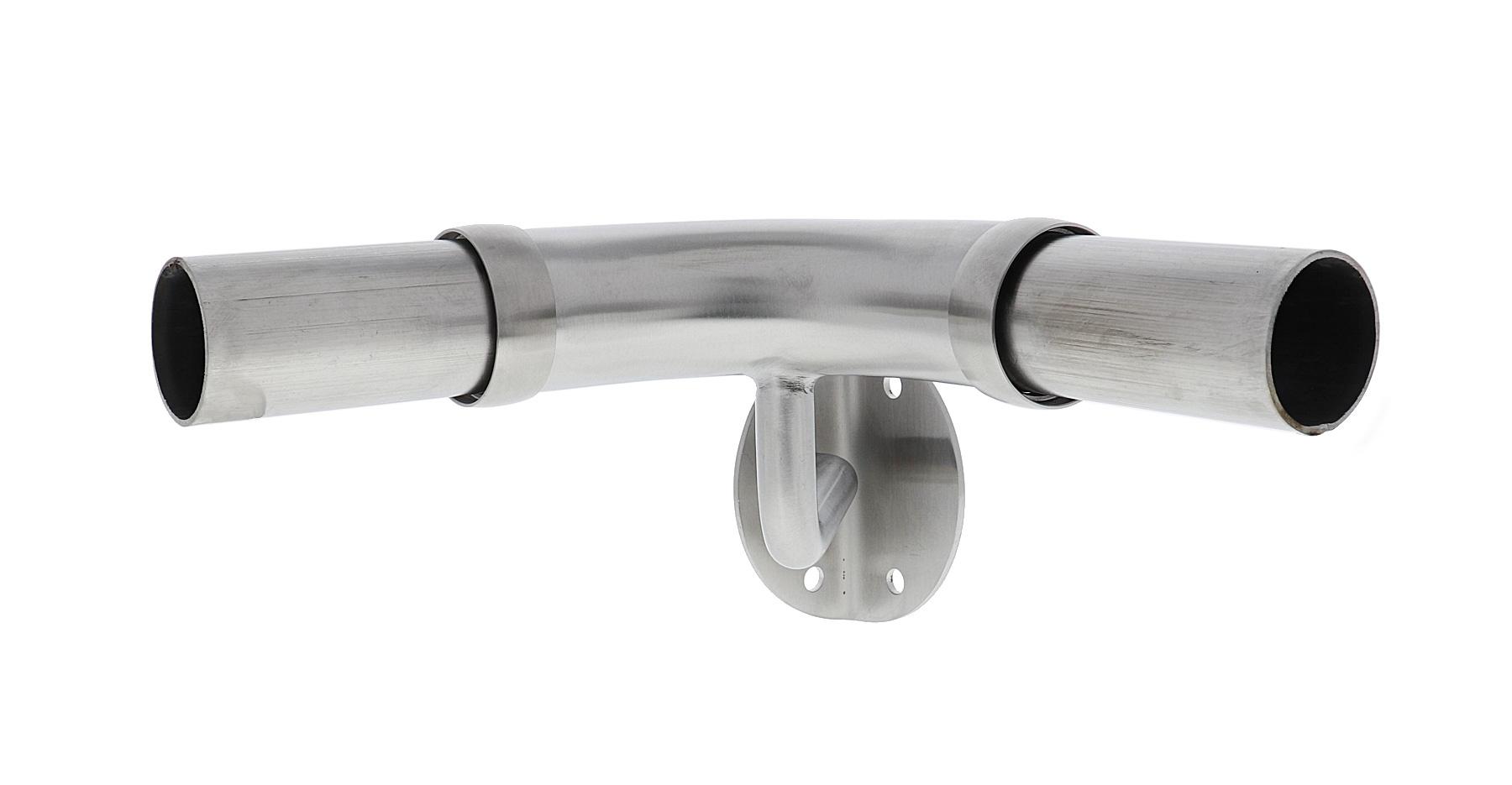 Modular Grab Rails Elbow, Elbow 90 degree corner support, Exposed Fixing Brushed Stainless Steel