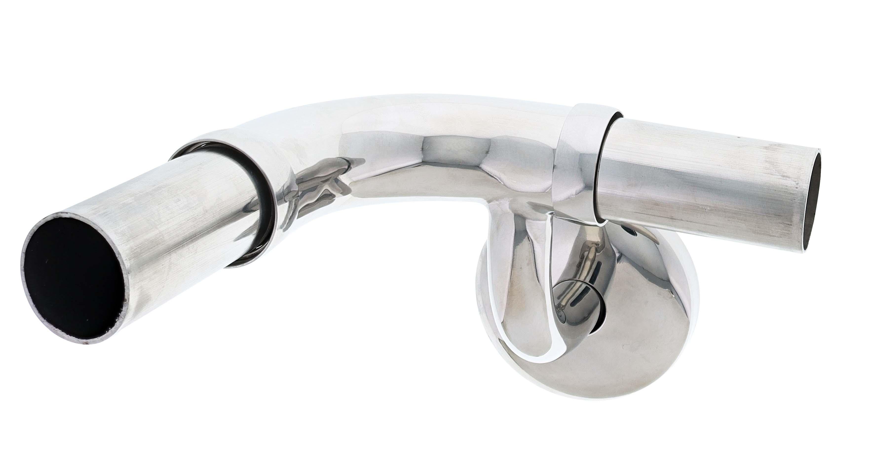 Modular Grab Rails Elbow, Elbow 90 degree horizontal lh, Concealed Fixing Polished Stainless Steel