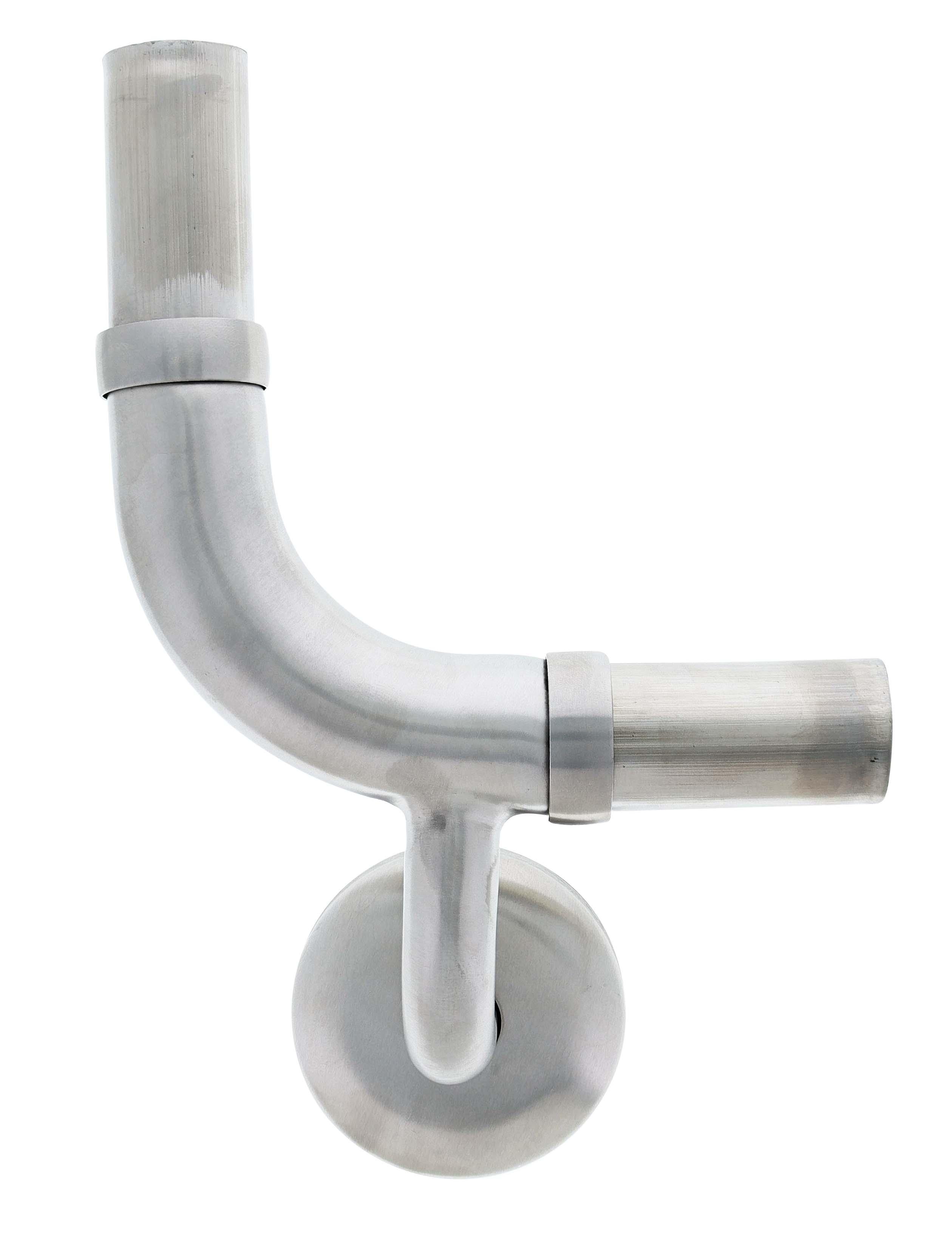 Modular Grab Rails Elbow, Elbow 90 degree vertical lh, Concealed Fixing Brushed Stainless Steel