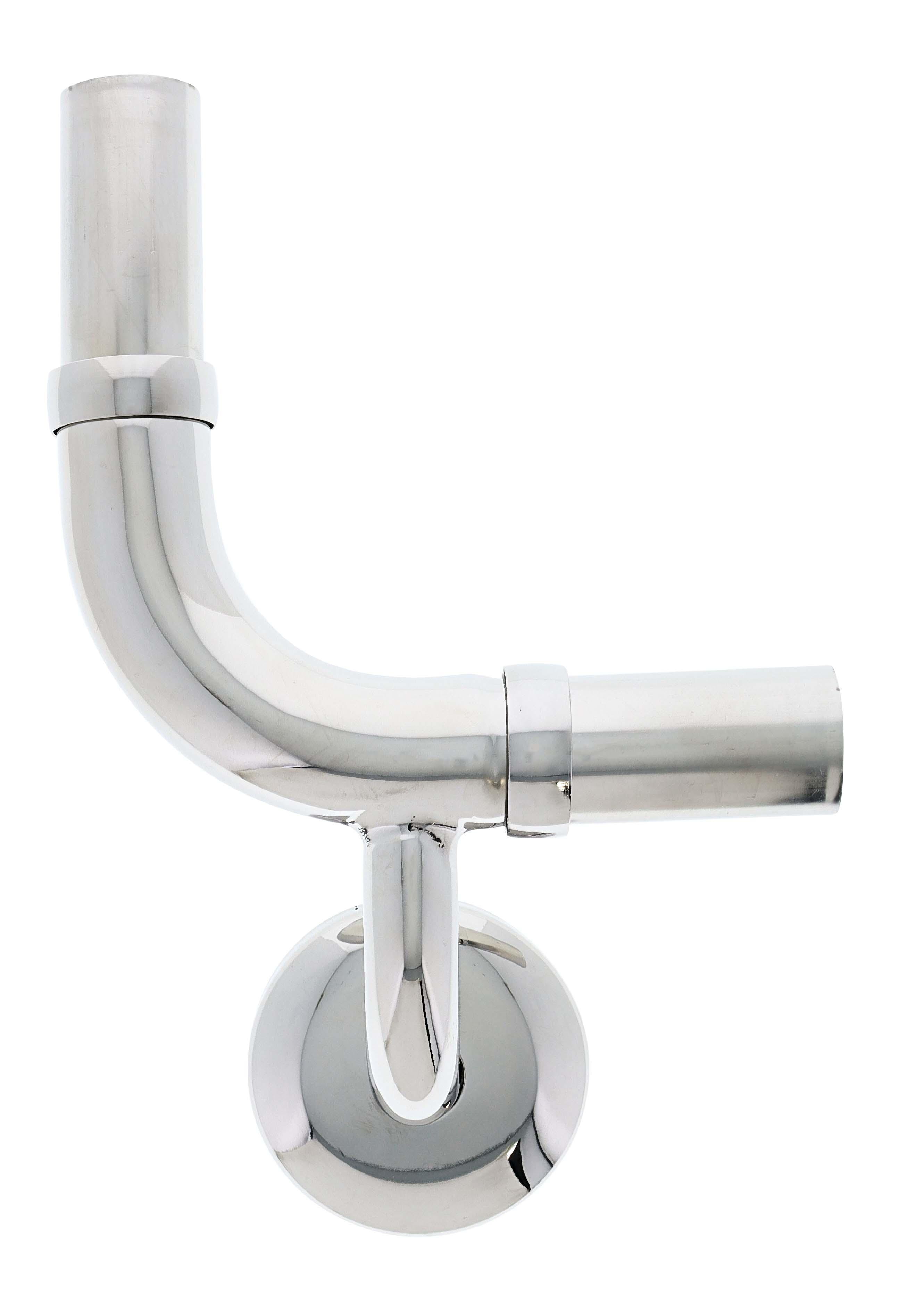 Modular Grab Rails Elbow, Elbow 90 degree vertical lh, Concealed Fixing Polished Stainless Steel
