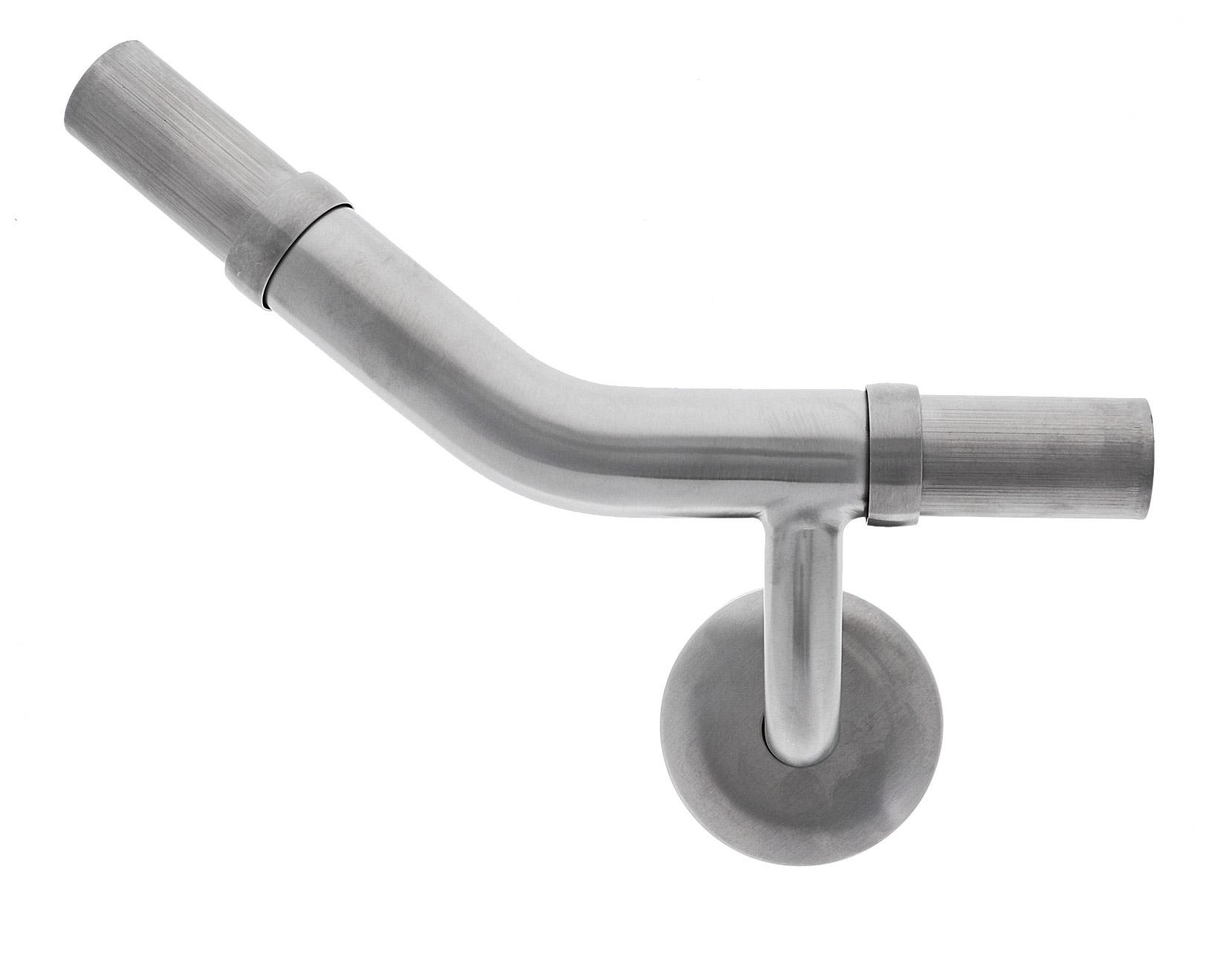 Modular Grab Rails Elbow, Elbow 40 degree lh, Concealed Fixing Brushed Stainless Steel