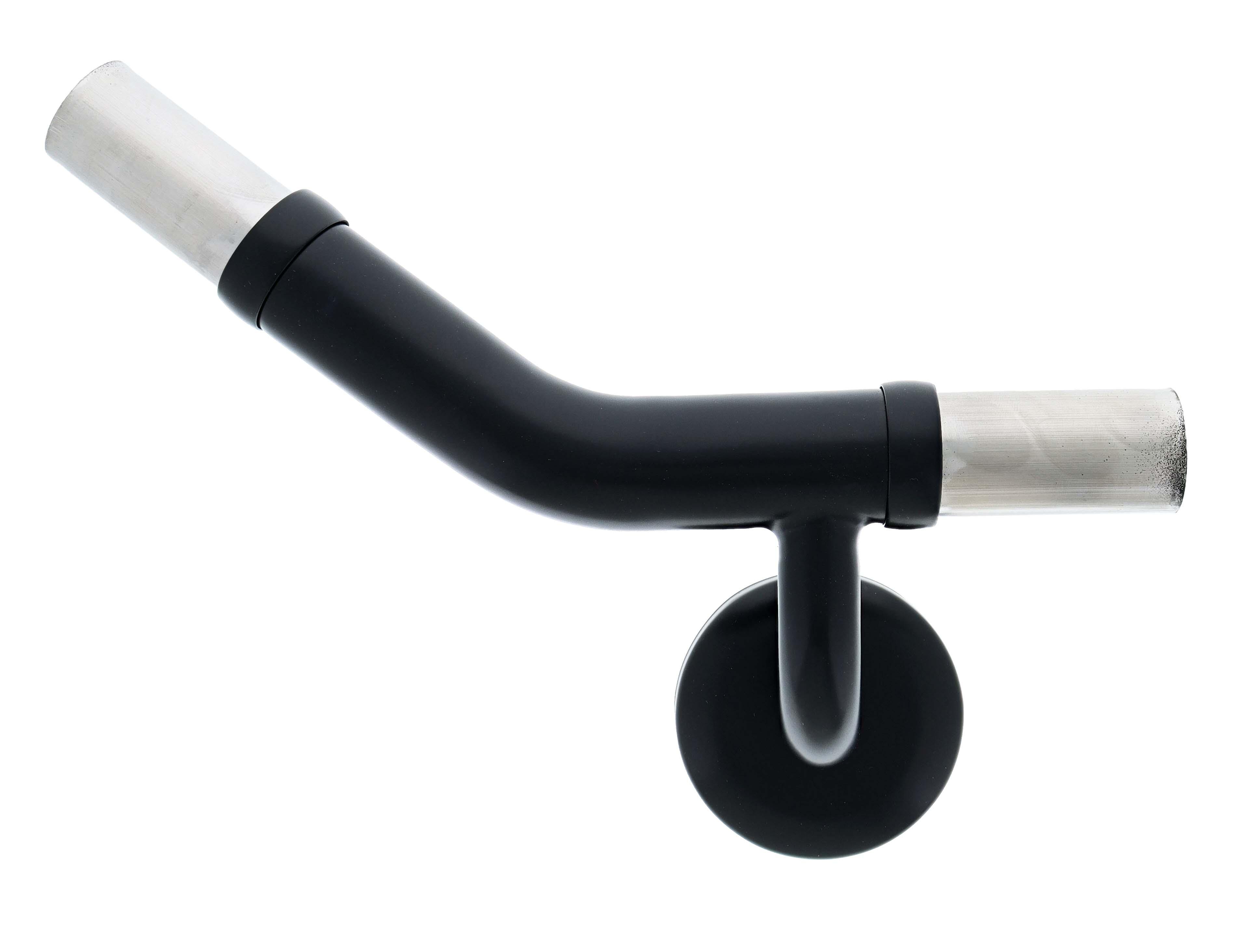Modular Grab Rails Elbow, Elbow 40 degree lh, Concealed Fixing Matte Black