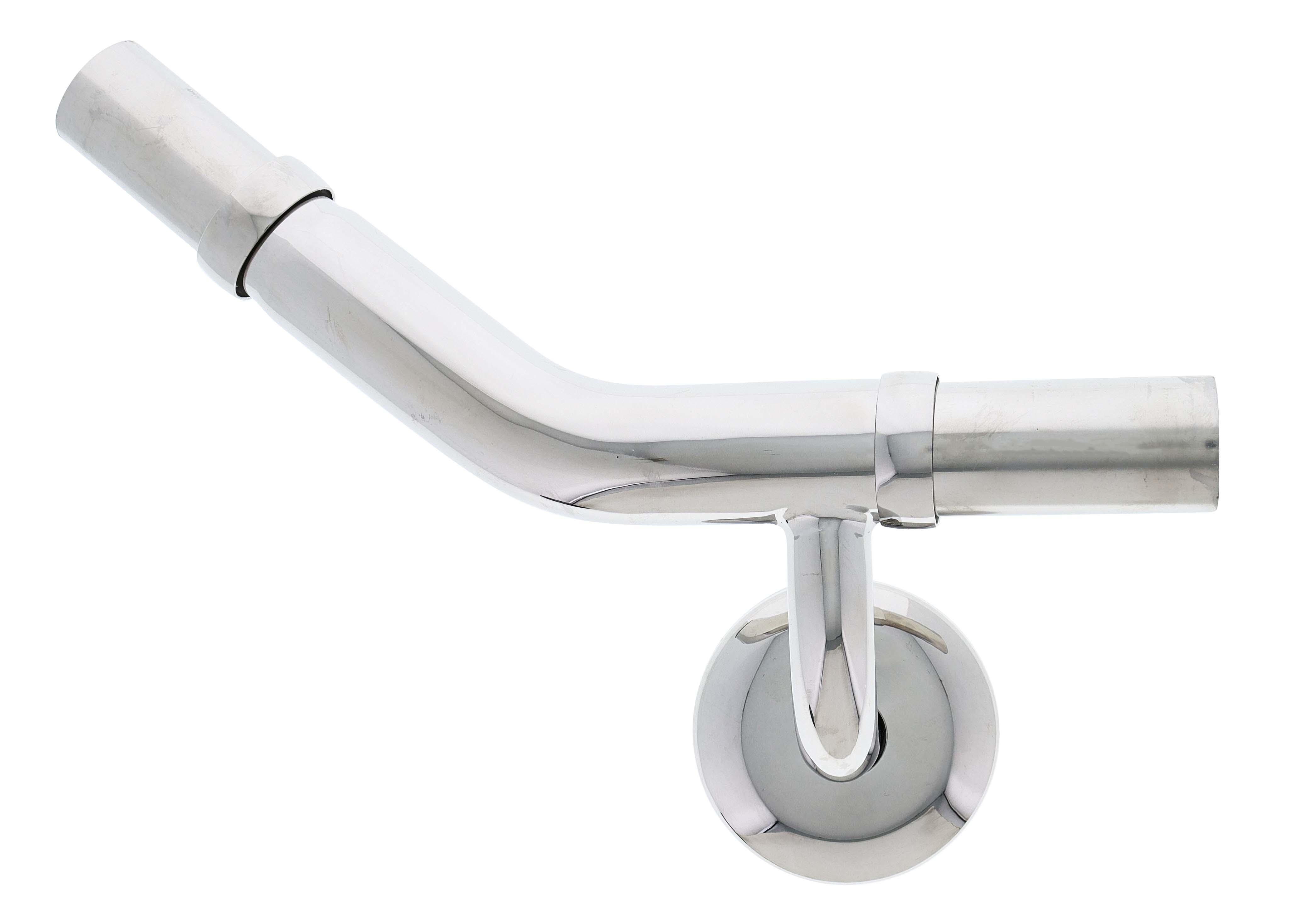 Modular Grab Rails Elbow, Elbow 40 degree lh, Concealed Fixing Polished Stainless Steel