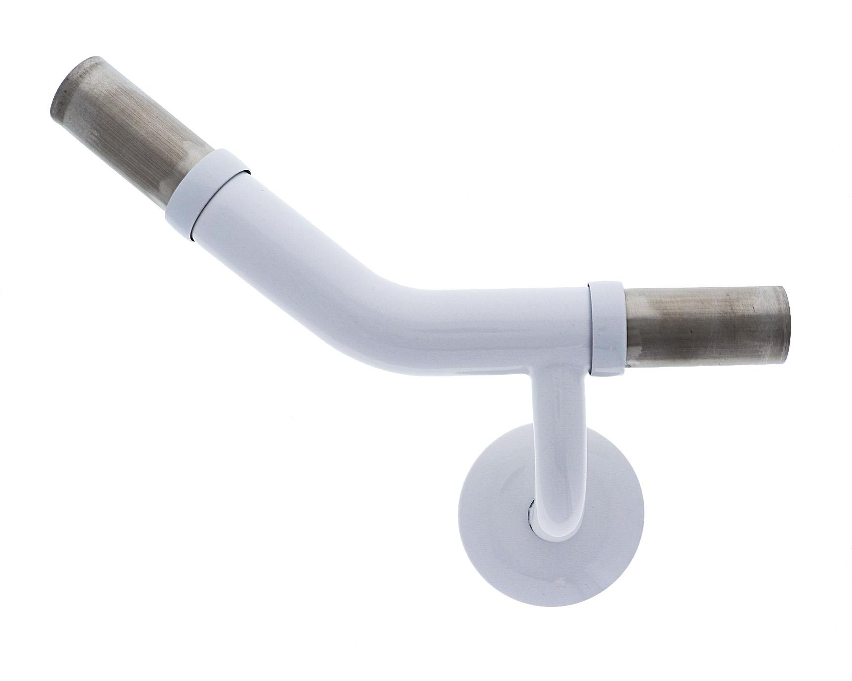 Modular Grab Rails Elbow, Elbow 40 degree lh, Concealed Fixing White
