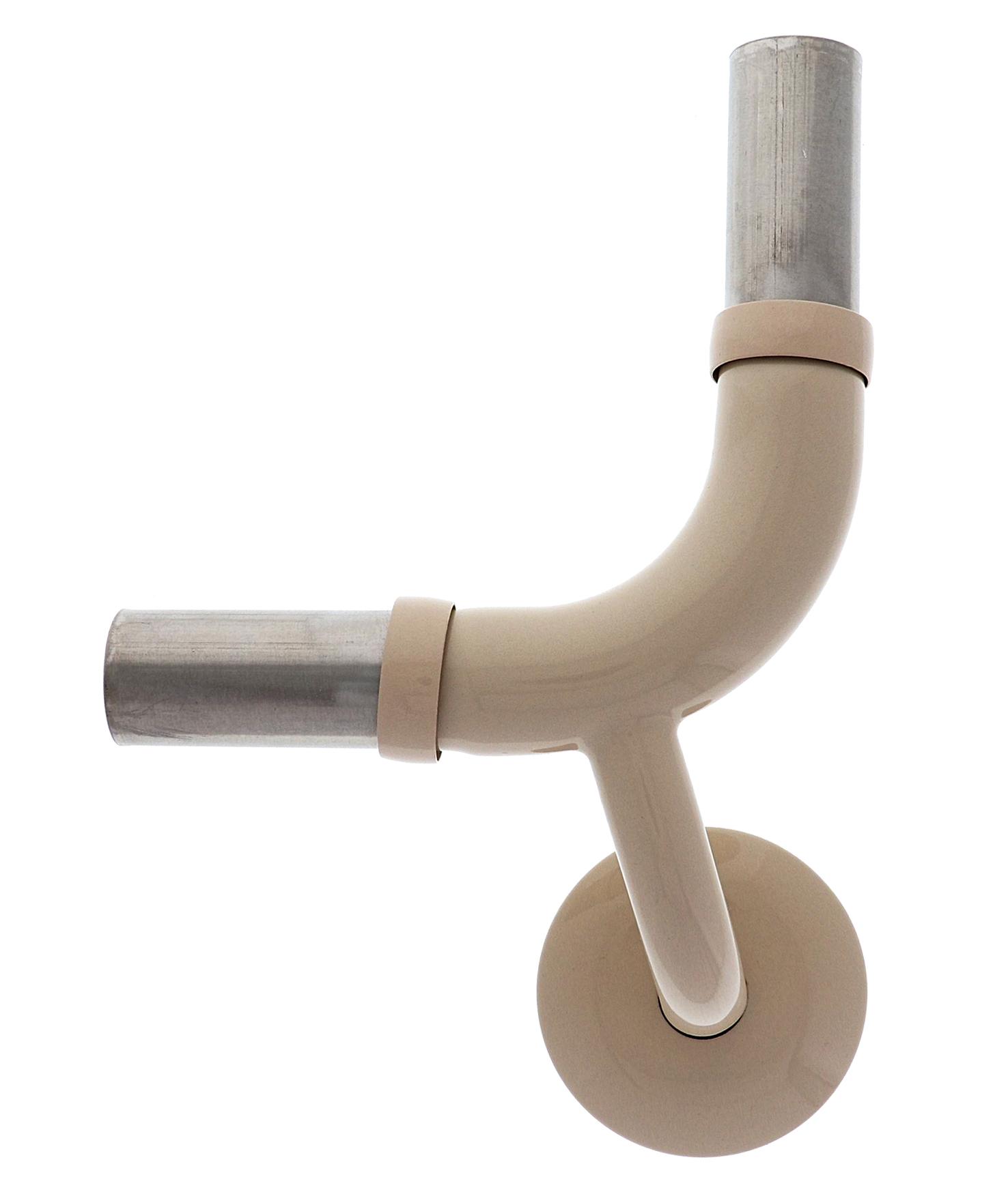 Modular Grab Rails Elbow, Elbow 90 degree vertical centred rh, Concealed Fixing Almond Ivory