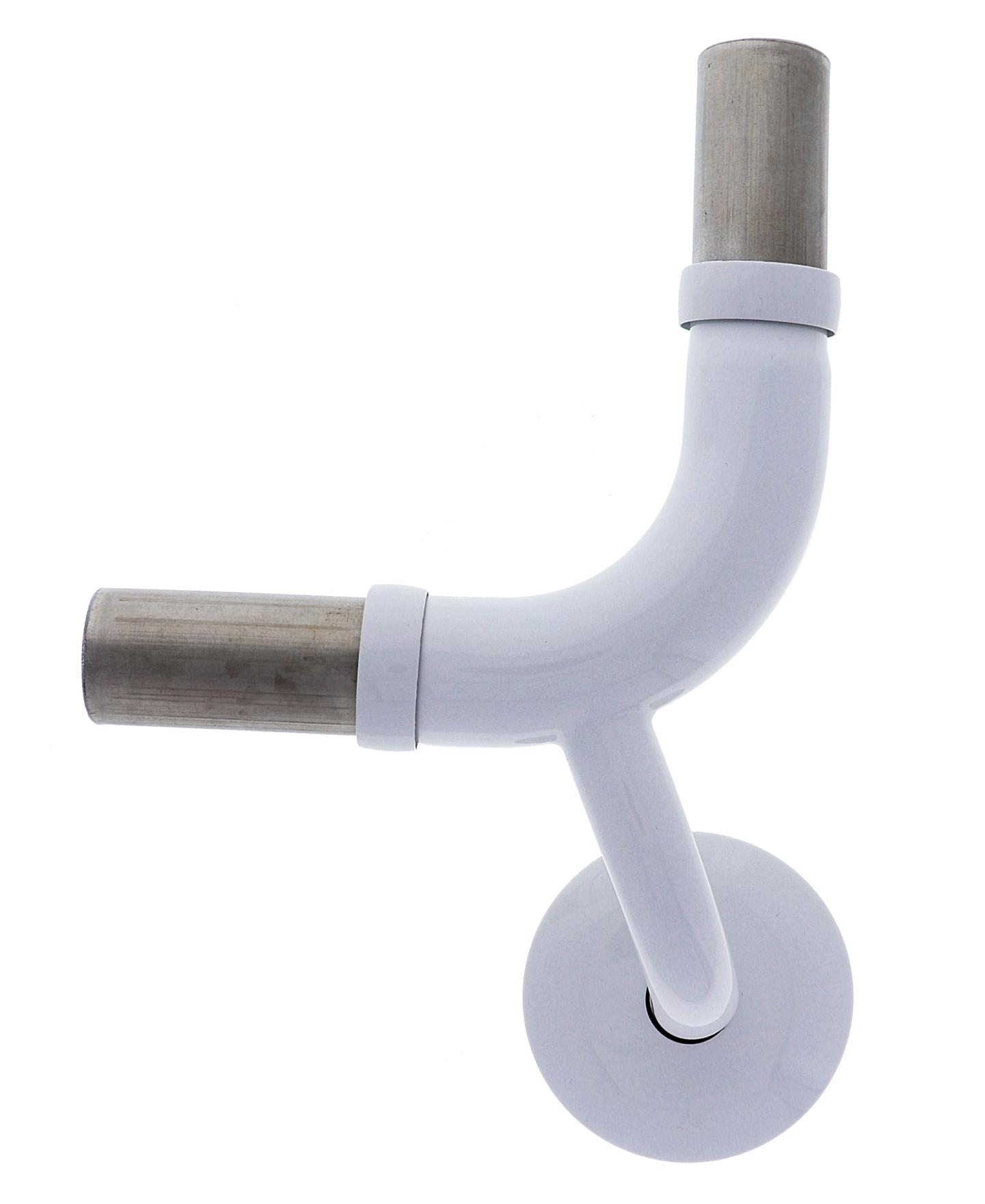 Modular Grab Rails Elbow, Elbow 90 degree vertical centred rh, Concealed Fixing White