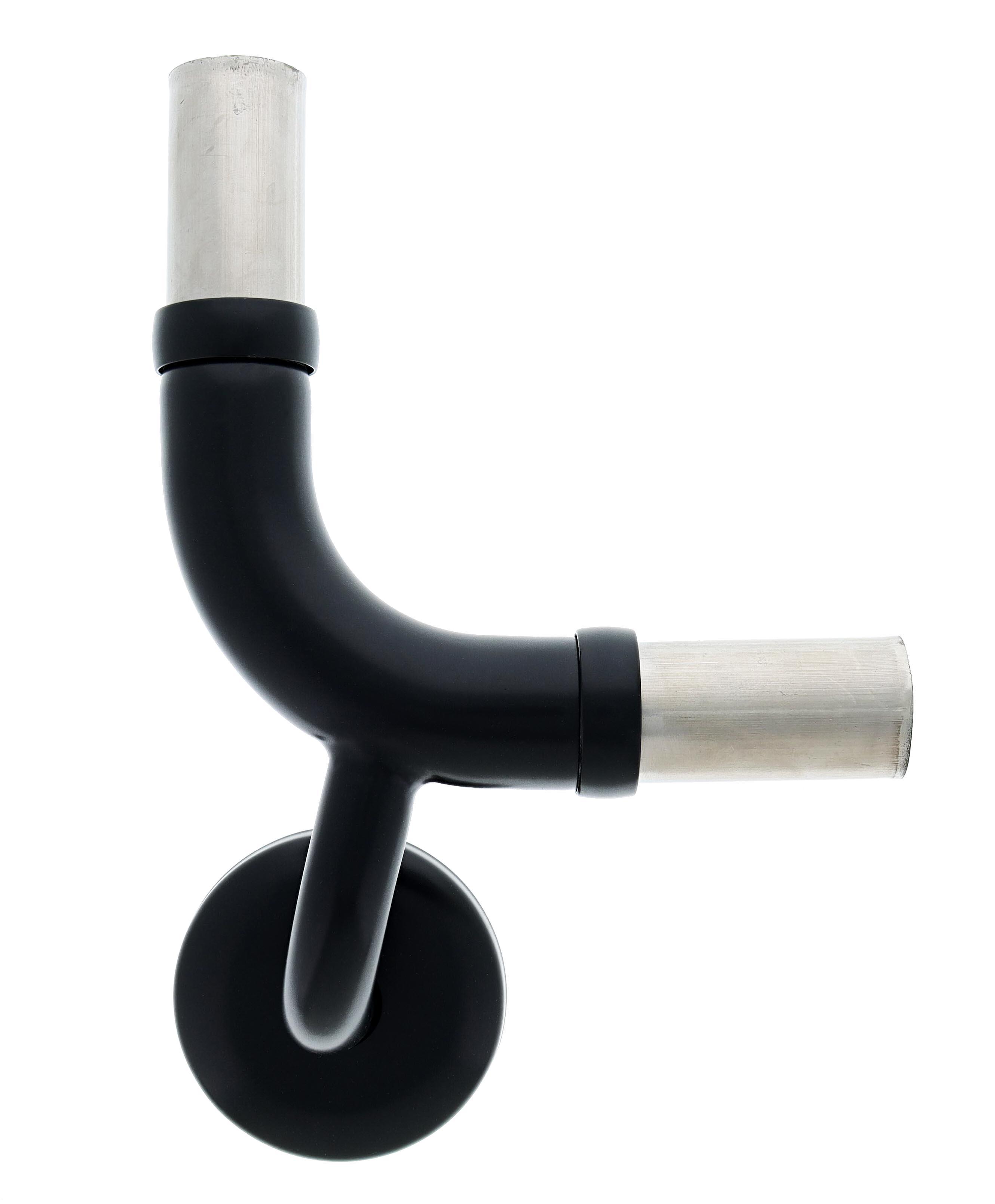 Modular Grab Rails Elbow, Elbow 90 degree vertical centred lh, Concealed Fixing Matte Black