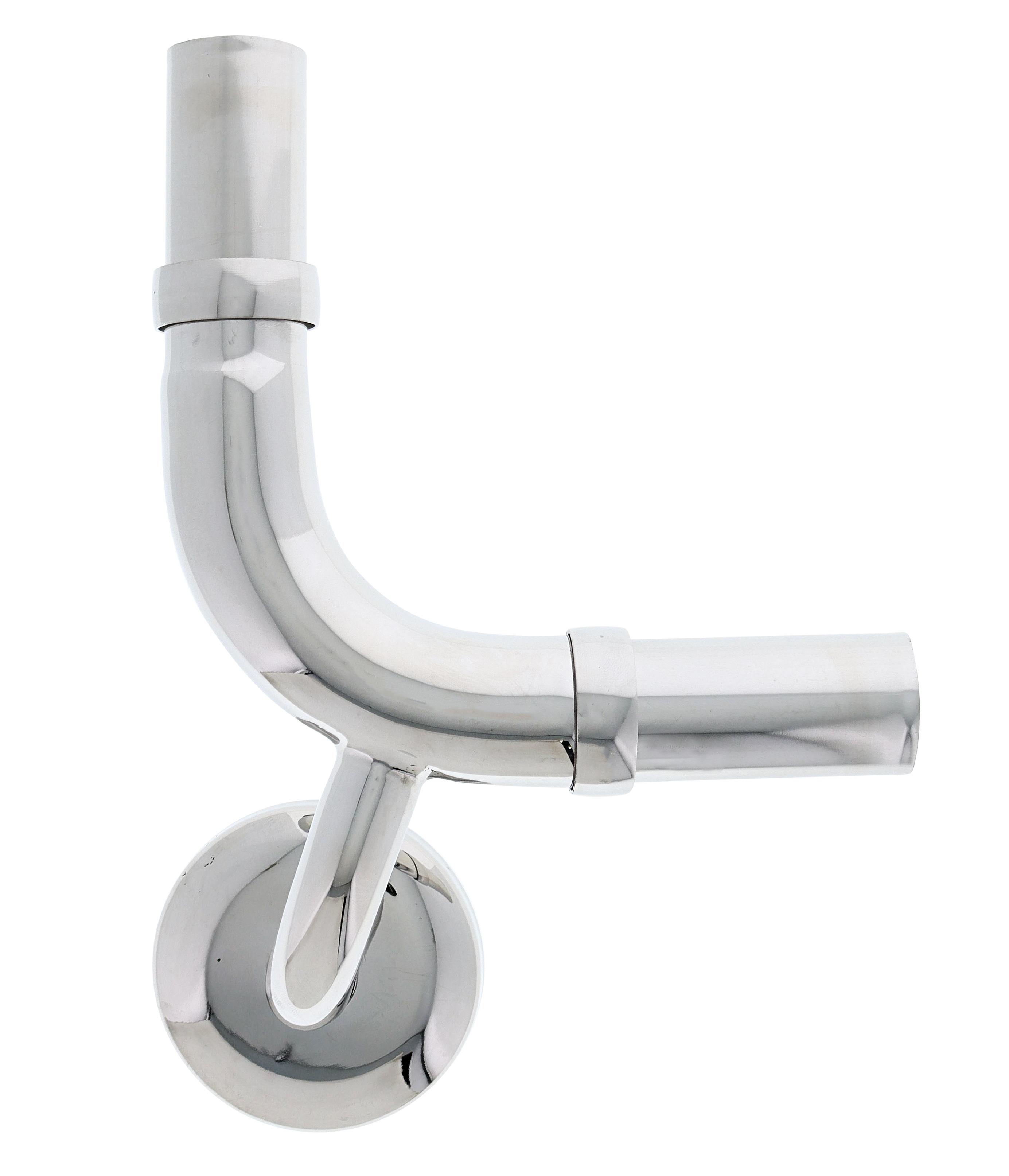 Modular Grab Rails Elbow, Elbow 90 degree vertical centred lh, Concealed Fixing Polished Stainless Steel