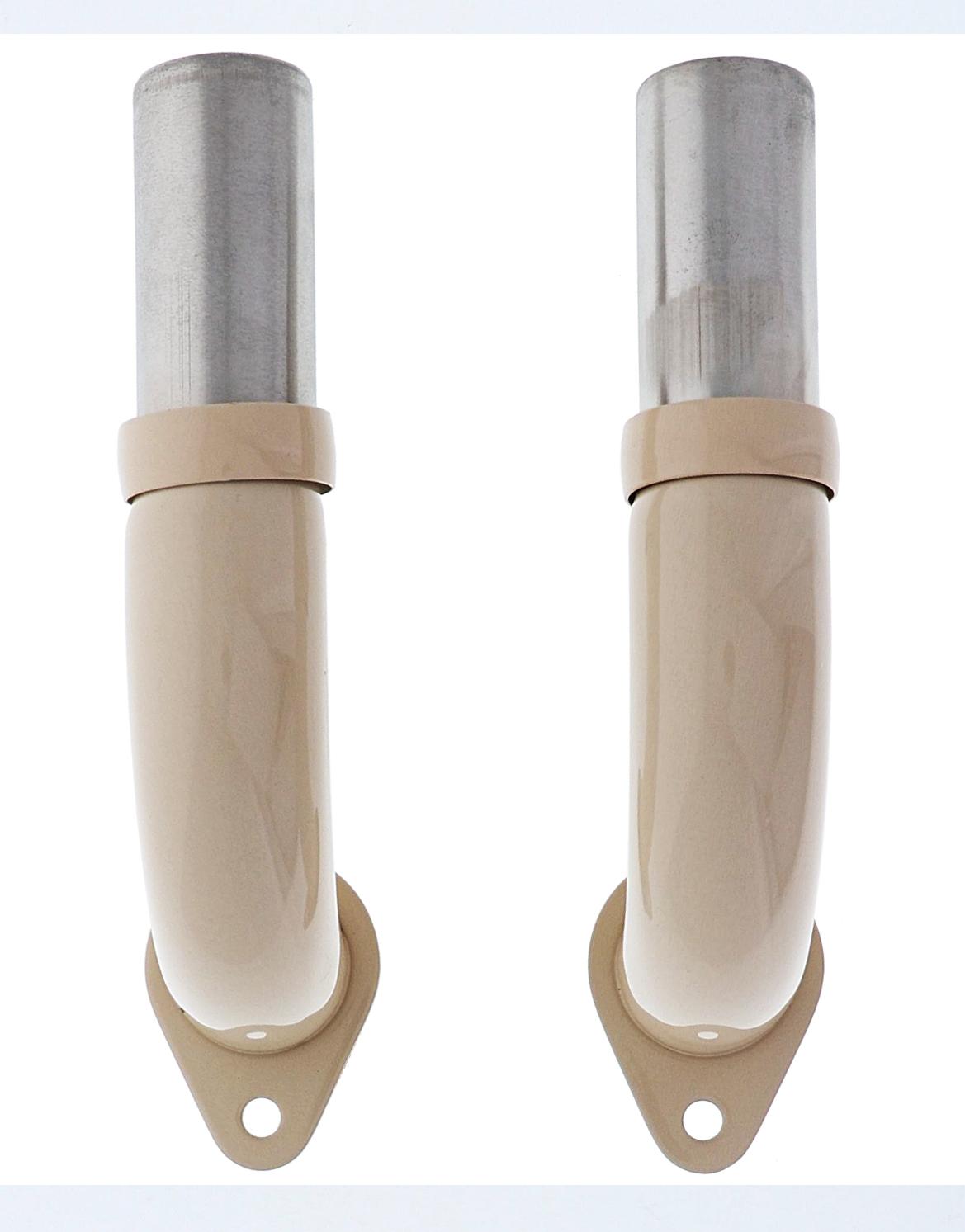 Modular Grab Rails Elbow pair, Elbow ends single hole, Exposed Fixing Almond Ivory