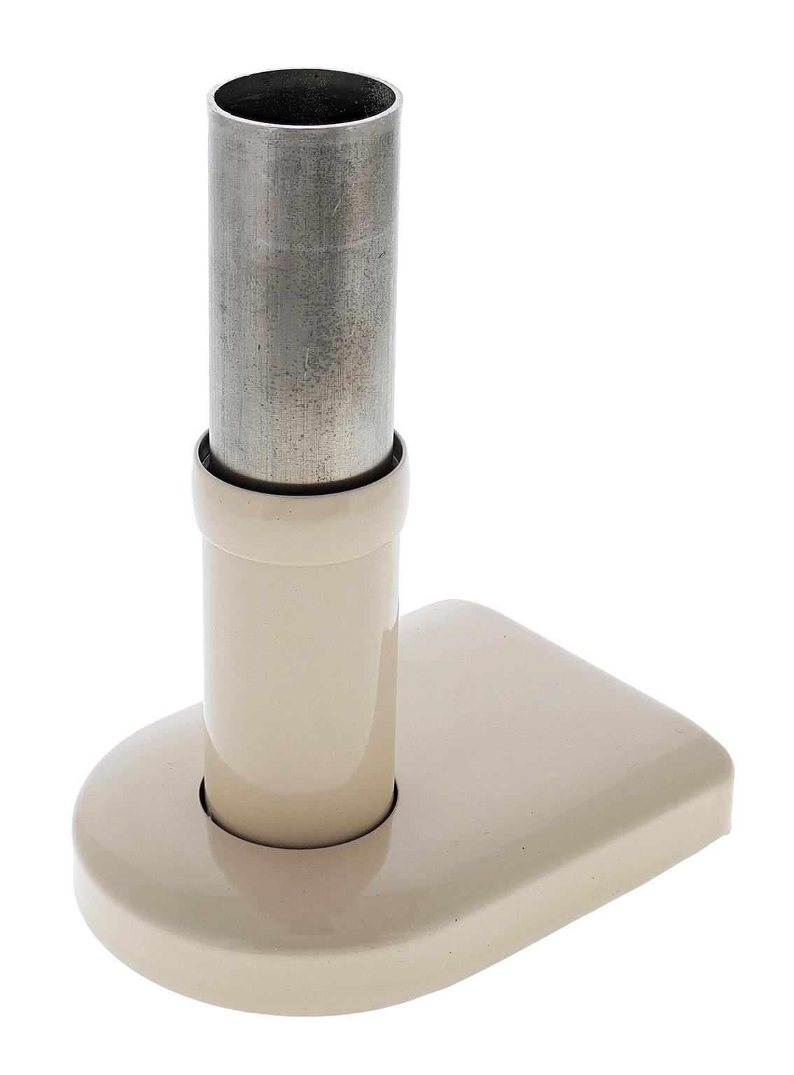 Modular Grab Rails Straight End, Straight end elongated flange, Concealed Fixing Almond Ivory