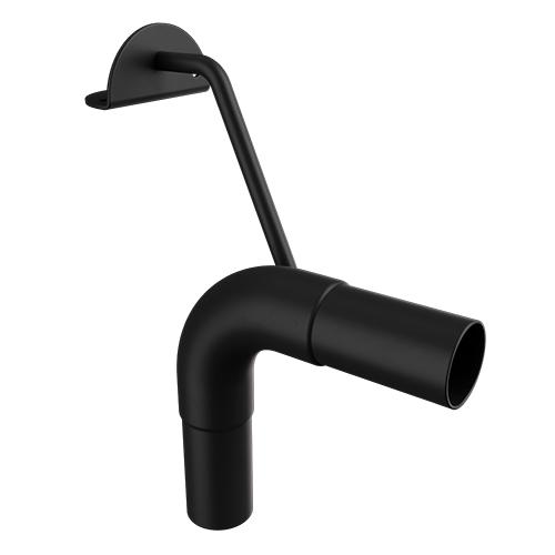 Ritefit Rail 38mm Modular System External corner for timber post swaged with rings Matte Black