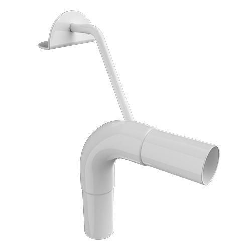 Ritefit Rail 38mm Modular System External corner for timber post swaged with rings White