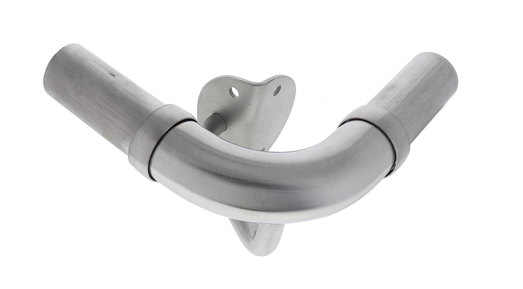 Ritefit Rail 38mm Modular System Internal corner for timber post swaged with rings Brushed Stainless Steel