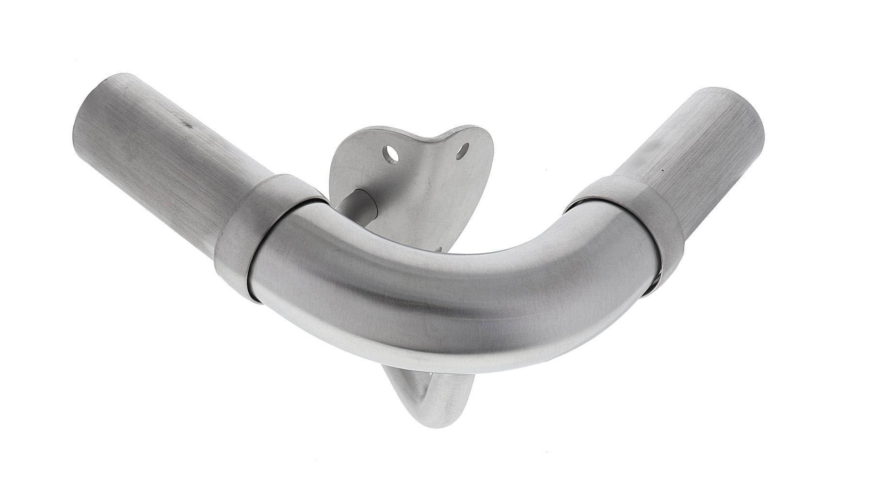 External corner for post, 32mm, brushed stainless steel