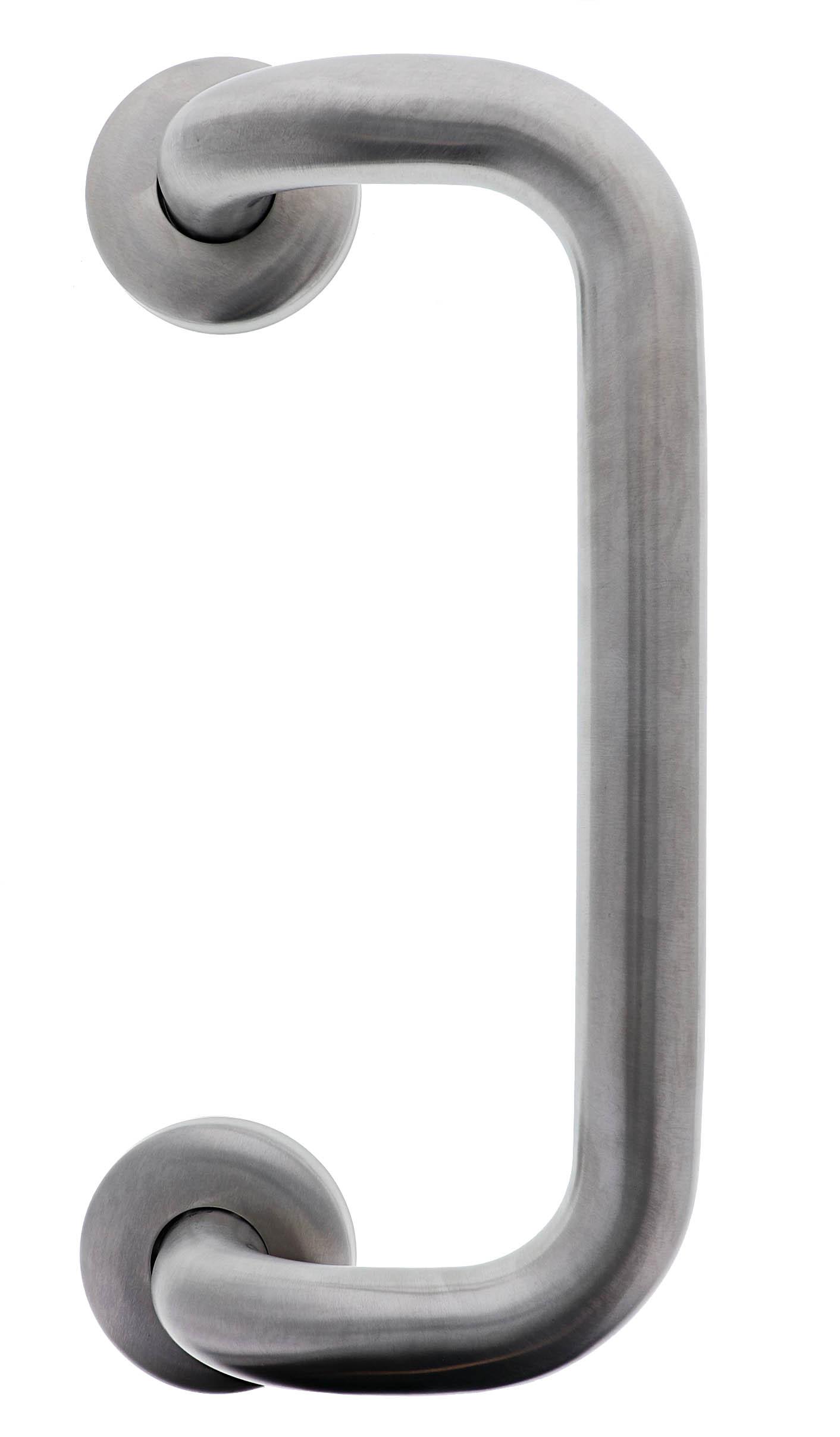 Offset Grab Rail, 32mm x 300mm, Concealed Fixing, Brushed Stainless Steel