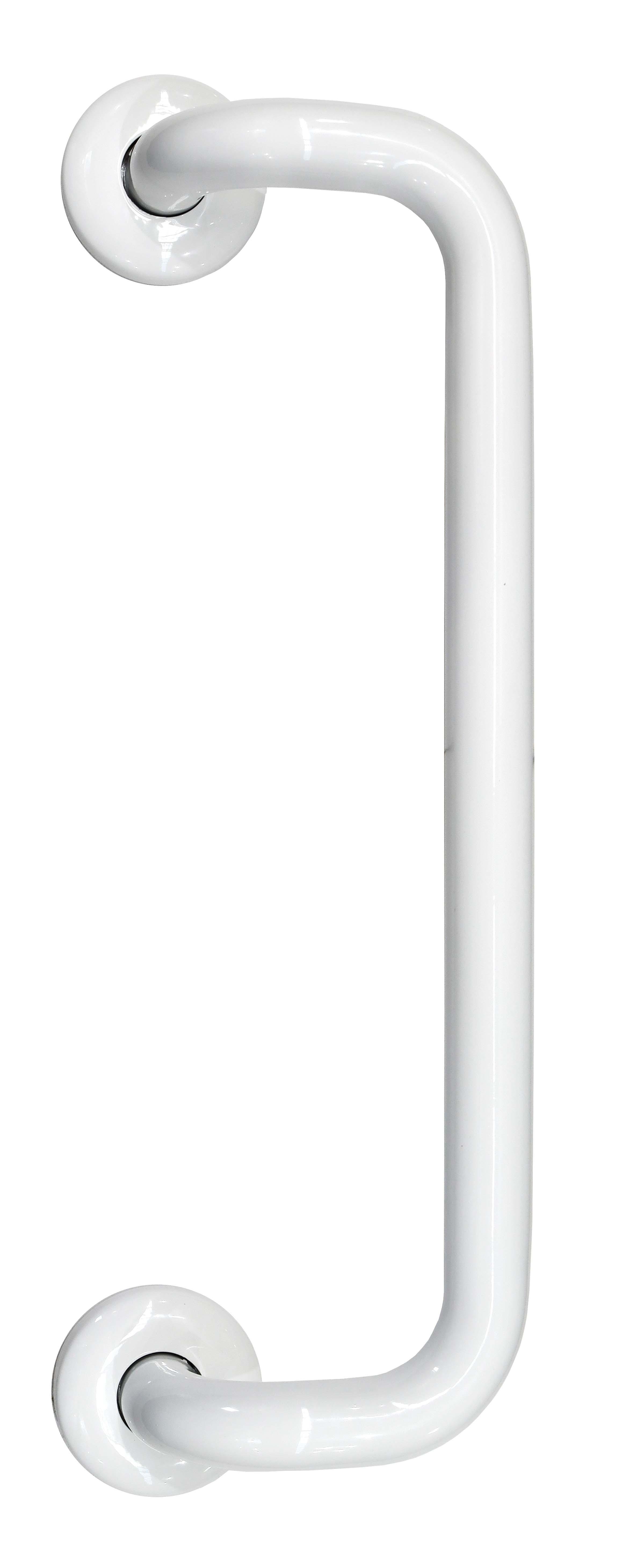 Offset Grab Rail, 32mm x 300mm, Concealed Fixing, White