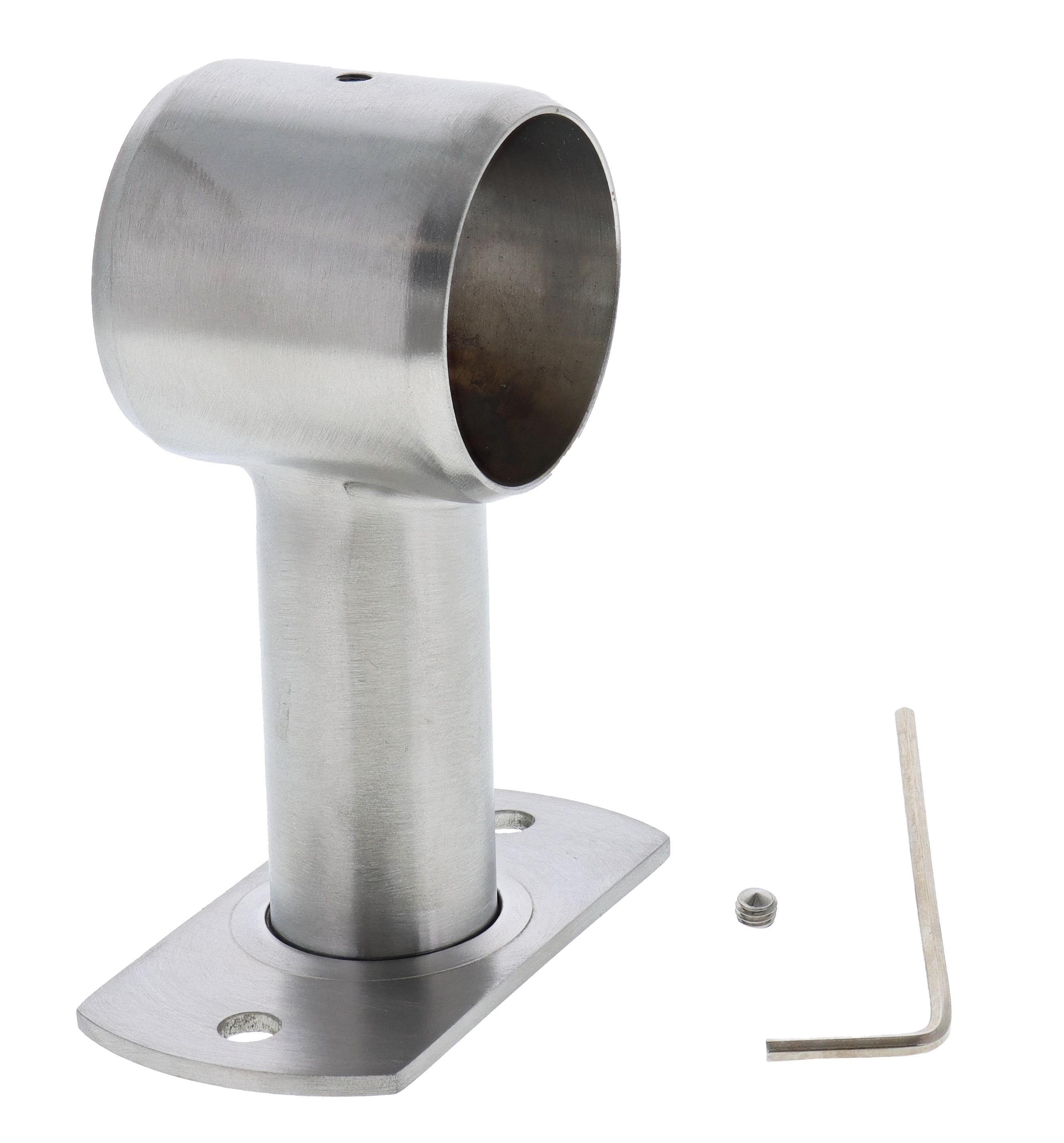 Ritefit Rail 38mm Modular System Bracket stabilizer through design with grub screw for bracing Brushed Stainless Steel