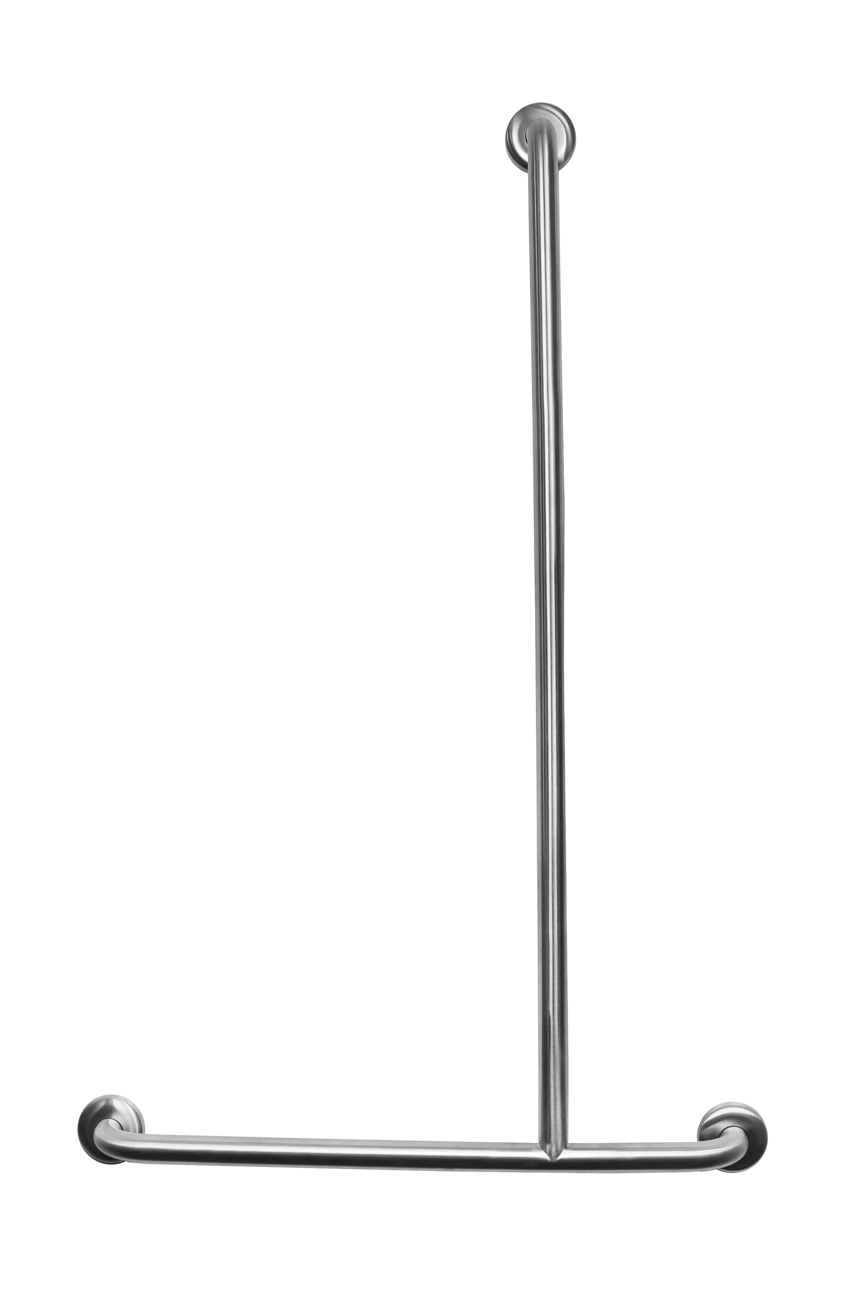 T shaped shower rail 1100mm x 700mm (500mm x 200mm) 32mm Left hand Concealed Fixing