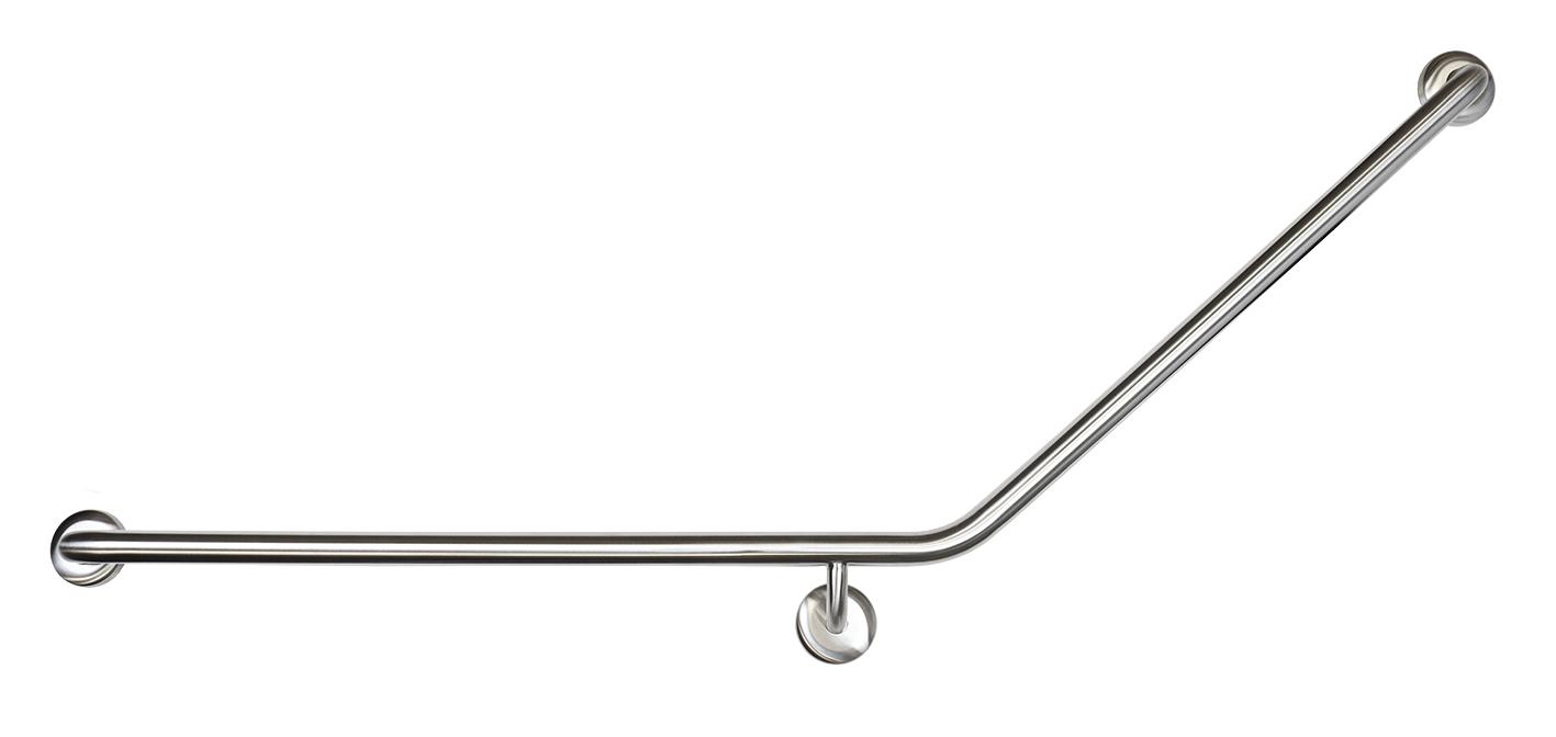 Toilet rail 840mm (H) x 700mm (V) 32mm Left hand angled Concealed Fixing