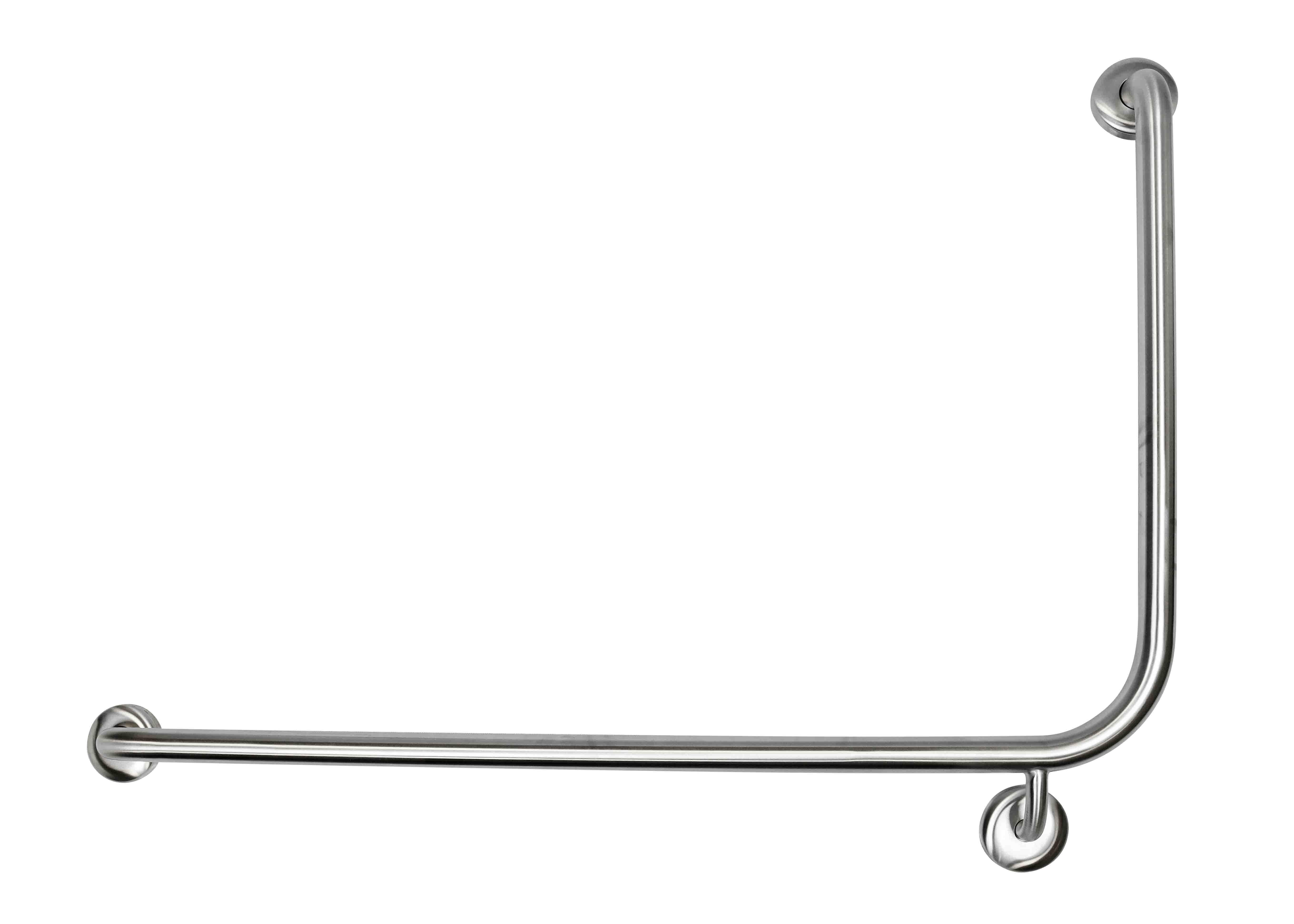 Toilet rail 950mm (H) x 600mm (V) 32mm Left hand 90 degree Concealed Fixing