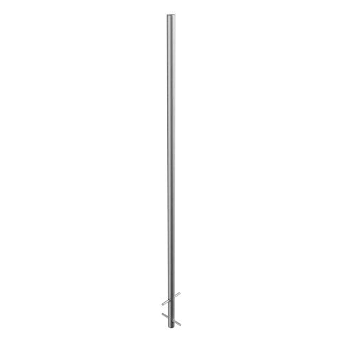 Ritefit Rail 38mm Modular System 1800mm Vertical leg for core drilled with two offset pins Brushed Stainless Steel