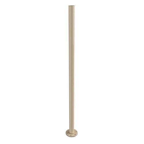 Ritefit Rail 38mm Modular System 1000mm Vertical leg with 6mm flange100mm diameter and flange cover Almond Ivory