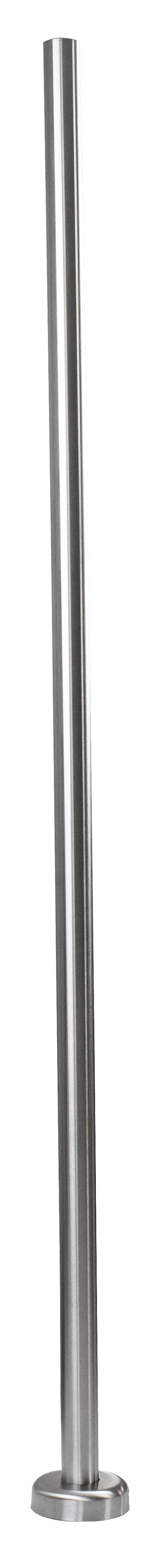 Ritefit Rail 38mm Modular System 1500mm Vertical leg with 6mm flange100mm diameter and flange cover Brushed Stainless Steel