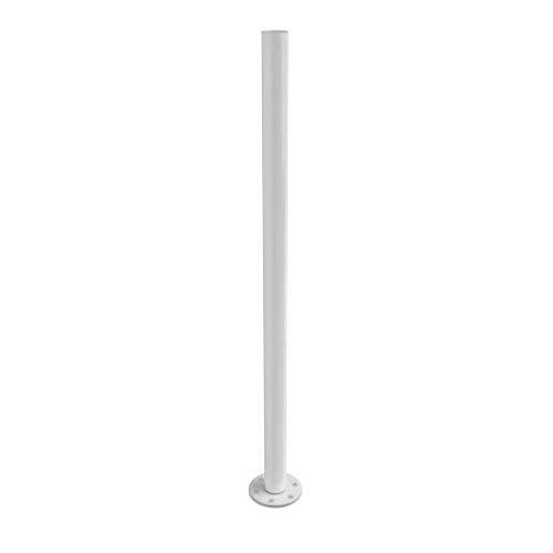 Ritefit Rail 38mm Modular System 820mm Vertical leg with reinforced lower inner section with 6mm flange 100mm diameter and flange cover Whit